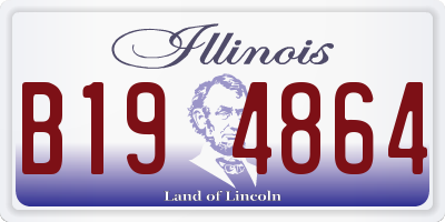 IL license plate B194864