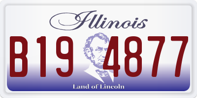 IL license plate B194877