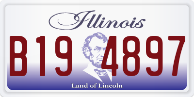 IL license plate B194897