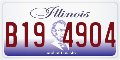 IL license plate B194904