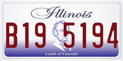 IL license plate B195194