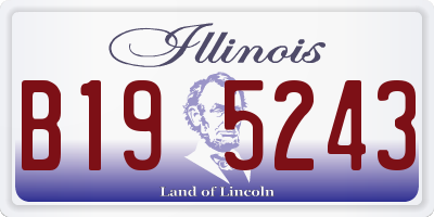 IL license plate B195243