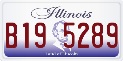 IL license plate B195289