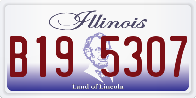 IL license plate B195307