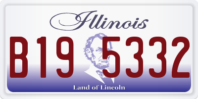 IL license plate B195332