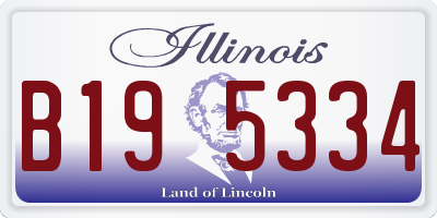 IL license plate B195334