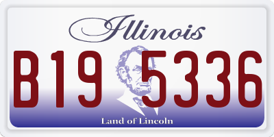 IL license plate B195336