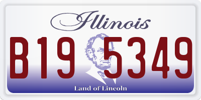 IL license plate B195349