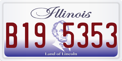 IL license plate B195353