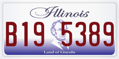 IL license plate B195389