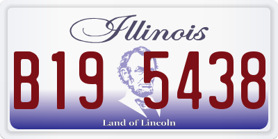 IL license plate B195438