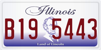 IL license plate B195443