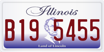 IL license plate B195455