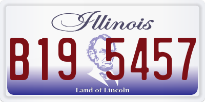 IL license plate B195457