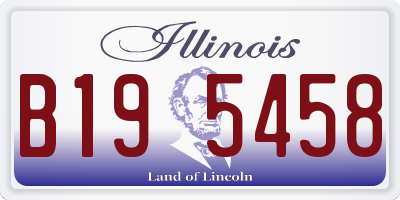 IL license plate B195458