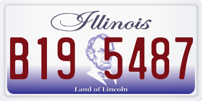 IL license plate B195487