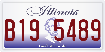 IL license plate B195489