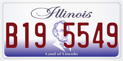 IL license plate B195549