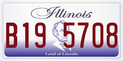IL license plate B195708