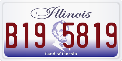 IL license plate B195819