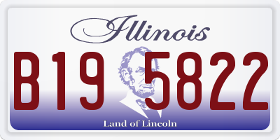 IL license plate B195822