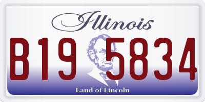 IL license plate B195834