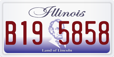 IL license plate B195858