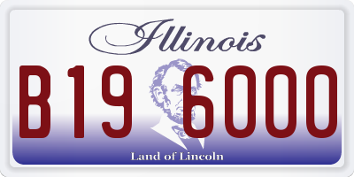 IL license plate B196000