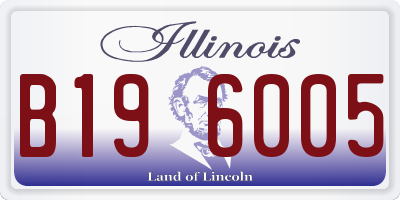 IL license plate B196005