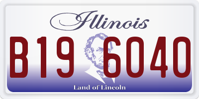 IL license plate B196040