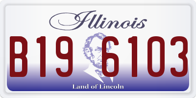 IL license plate B196103