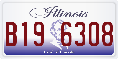 IL license plate B196308