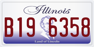 IL license plate B196358