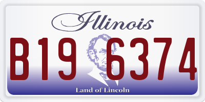 IL license plate B196374