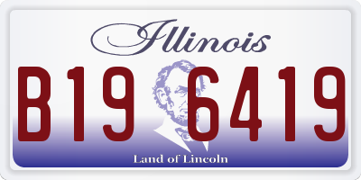 IL license plate B196419