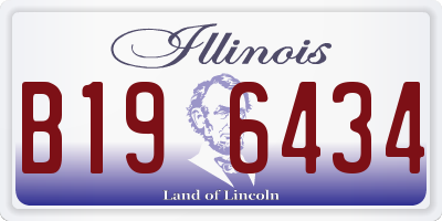 IL license plate B196434