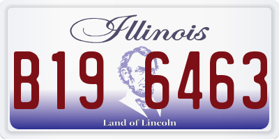 IL license plate B196463