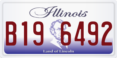 IL license plate B196492