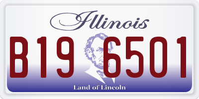 IL license plate B196501