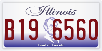 IL license plate B196560