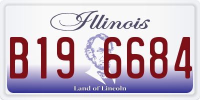 IL license plate B196684