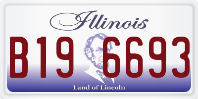 IL license plate B196693