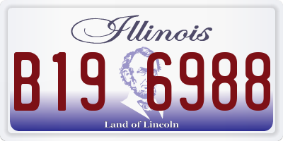 IL license plate B196988