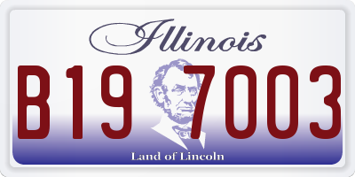 IL license plate B197003