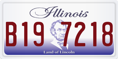 IL license plate B197218
