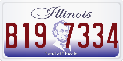 IL license plate B197334