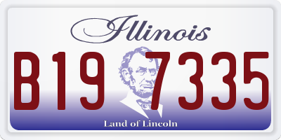IL license plate B197335