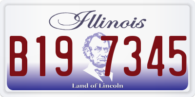 IL license plate B197345