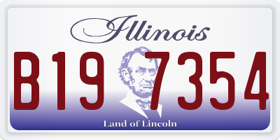 IL license plate B197354