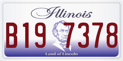 IL license plate B197378